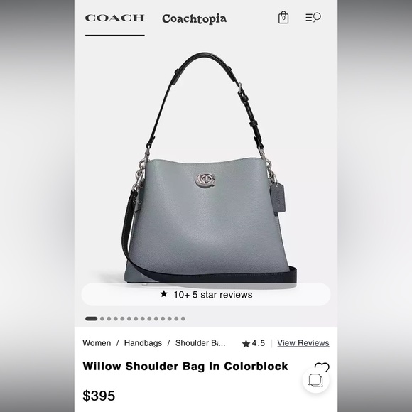 Coach Teal and Black Shoulder Bag - Picture 9 of 11